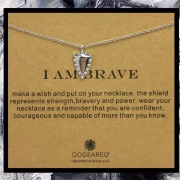 NEW Dogeared I Am Brave Silver Necklace - Picture 2 of 3